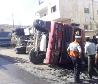 اصابة 4 مواطنين جراء حادث تدهور في البادية الشمالية الشرقية