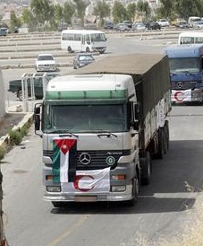 تسيير قافلة مساعدات طبية وانسانية الى غزة 