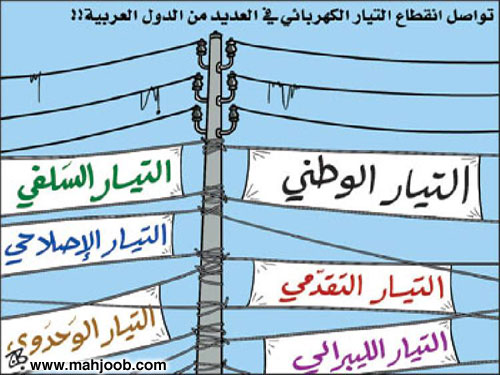 انقطاع التيار الكهربائي في العديد من الدول العربية!!