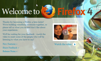 نظرة على الإصدار التجريبي الأول من Firefox4