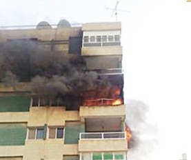 إصابات بحريق سكن للطالبات مكون من 5 طوابق في اربد