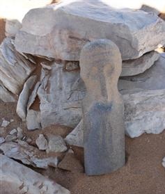 اكتشاف تمثال من الصخر البازلتي عمره 6000 عام 