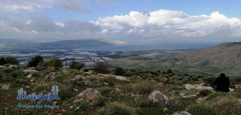 بحيرة طبريا شمال فلسطين
