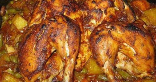 طريقة عمل الفراخ المحمرة والأرز