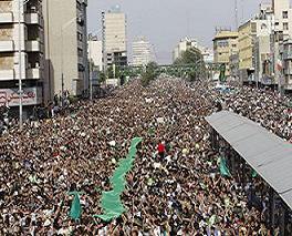 مليون ايراني يتظاهرون في طهران ضد الانتخابات