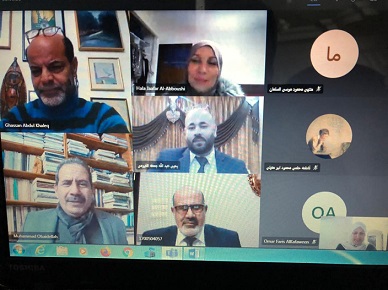 آداب فيلادلفيا تناقش رسائل ماجستير عن بعد في قسم اللغة العربية وآدابها