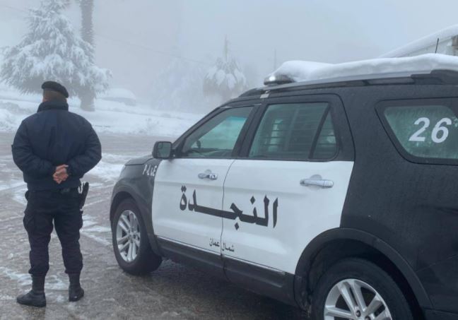 الأمن بعلن الطرق المغلقة في الأردن