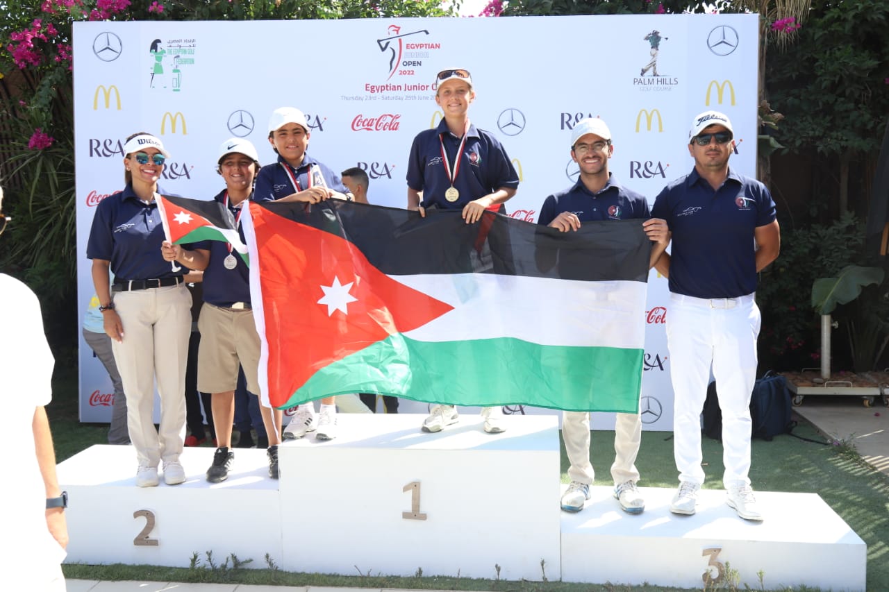ذهبيتان وفضية للجولف الأردنية في بطولة مصر الدولية
