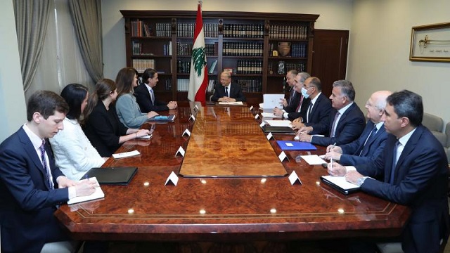 اجتماع لبناني أميركي لترسيم الحدود البحرية مع إسرائيل