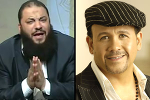 داعية سلفي يقتحم حفل هشام عباس  ..  فيديو